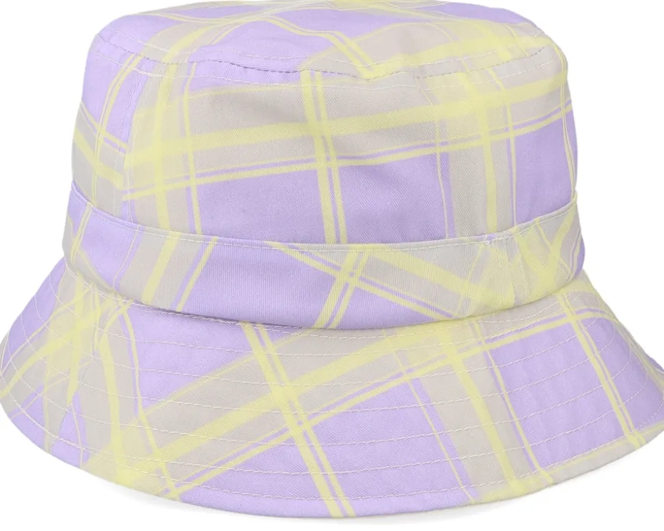 Signature Reversible Check Purple/Yellow/Sand Bucket - Karl Kani