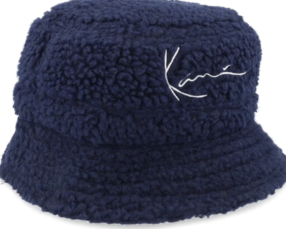 Signature Teddy Hat Navy Bucket - Karl Kani