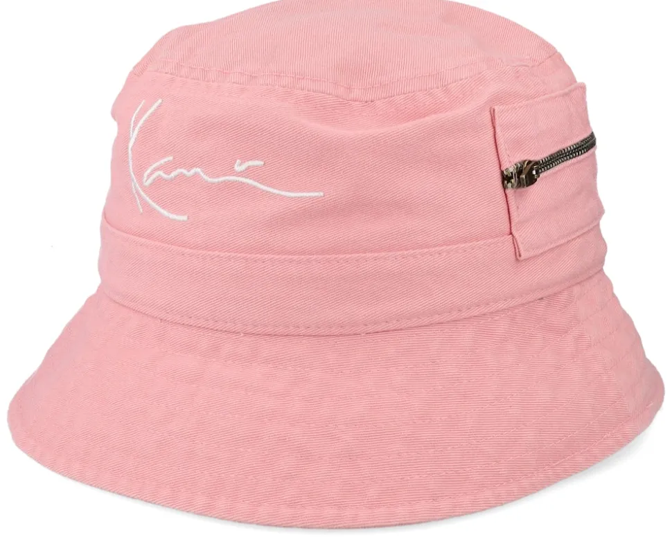 Signature Washed Zip Hat Rose Bucket - Karl Kani