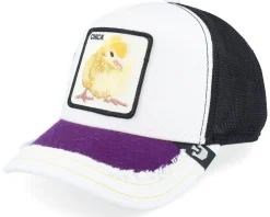 Silky Chick Silky Roots White/Black/Purple Trucker - Goorin Bros.