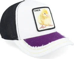 Silky Chick Silky Roots White/Black/Purple Trucker - Goorin Bros.