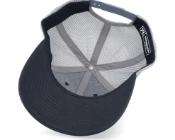 Silver Fish Hook Logo Black/Charcoal Trucker - Skillfish