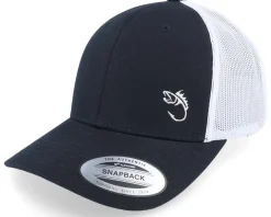Silver Fish Hook Logo Black/Charcoal Trucker - Skillfish