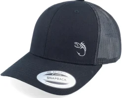 Silver Fish Hook Logo Black Trucker - Skillfish