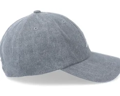 Single Script Cap Washed Charcoal Dad Cap - Reell