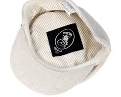 Sixpence Stripe Beige Flat Cap - City Sport