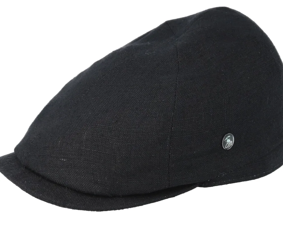 Sixpence Stripe Black Flat Cap - City Sport