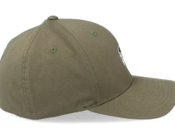 Skull Biker Logo Olive Flexfit - Born To Ride