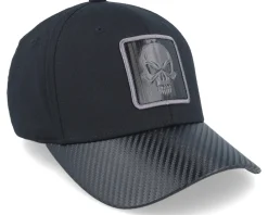 Skull Black Metallic Patch Black/Carbon Flexfit - Iconic