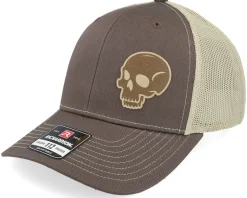 Skull Engraved 112 Split Brown/Khaki Trucker - Iconic