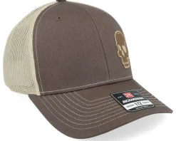 Skull Engraved 112 Split Brown/Khaki Trucker - Iconic