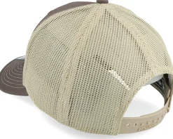 Skull Engraved 112 Split Brown/Khaki Trucker - Iconic