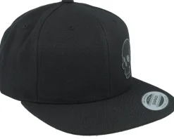 Skull Engraved Axes Black Snapback - Iconic