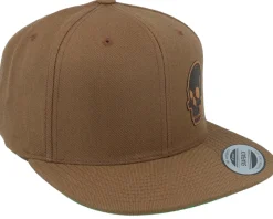 Skull Engraved Classic Tan Snapback - Iconic