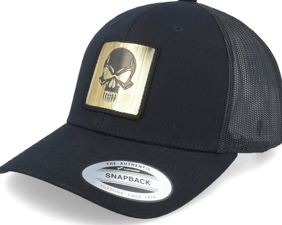 Skull Gold Patch Black Trucker - Iconic