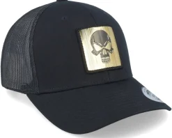 Skull Gold Patch Black Trucker - Iconic