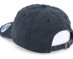 Skull Smiley Ripped Black Dad Cap - Abducted