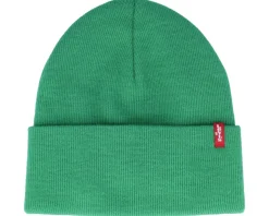 Slouchy Red Tab Beanie Medium Green Cuff - Levi's