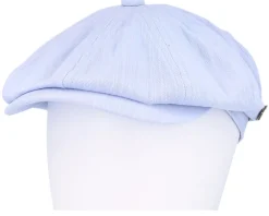 Slub Cotton Light Blue Flat Cap - MJM Hats