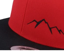 Small Mountain Black/Red/Black Snapback - Wild Spirit