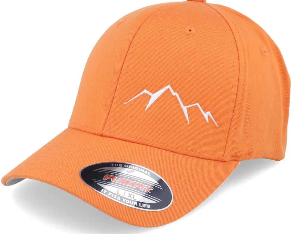 Small Mountain White/Orange Flexfit - Wild Spirit