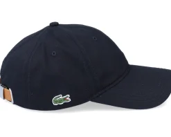 Small Side Logo Pu Strap Black Dad Cap - Lacoste