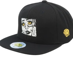 Smile Eyes Black/Black Snapback - Lucid Smile