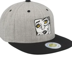 Smile Eyes Heather Grey/Black Snapback - Lucid Smile