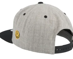 Smile Eyes Heather Grey/Black Snapback - Lucid Smile