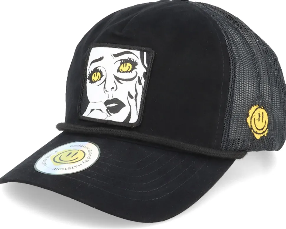 Smile Eyes Patch Bachelor Black/Mouse Trucker - Lucid Smile