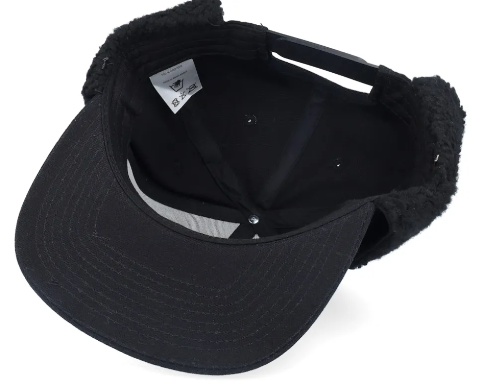Småland Canvas Flatbrim Black Earflap - Wild Spirit