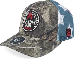 Smoke Bbq Logo Blk 112pm Mossy Oak/Stars & Stripes - Bearded Man