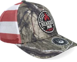 Smoke Bbq Logo Blk 112pm Mossy Oak/Stars & Stripes - Bearded Man