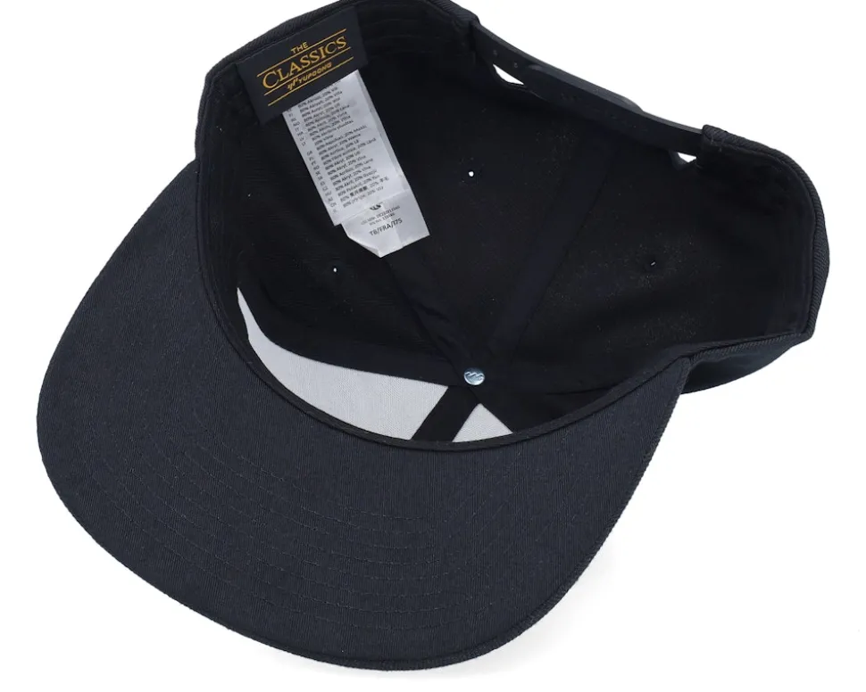 Smoke Grill Bbq Logo Blk Black Snapback - Bearded Man