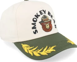 Smokey Bear Club Captain Ivory/Army Green Adjustable - American Needle