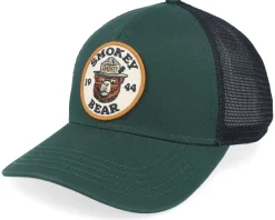 Smokey Bear Valin Black/Dark A-Frame Green Trucker - American Needle