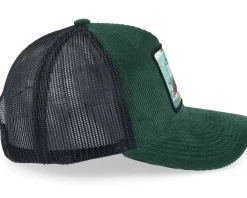 Smooth Sea Never Made a Skilled Sailor Cord Green/Black A-frame Trucker - Jack Anchor