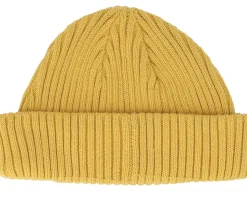 Smula Mustard Yellow Organic Short Beanie - Resteröds