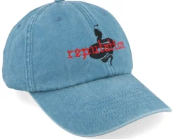 Snake Reputation Washed Denim Light Blue Dad Cap - Iconic