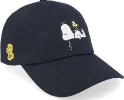 Snoopy & Woodstock Black Dad Cap - Capslab