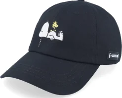 Snoopy & Woodstock Black Dad Cap - Capslab