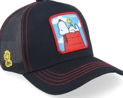 Snoopy & Woodstock Peanuts Black Trucker - Capslab