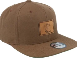 Snufkin Engraved Patch Tan Brown Snapback - Moomin