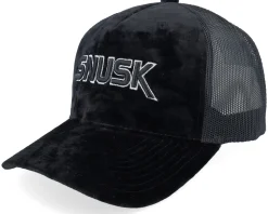 Snusk 3d Black Logo Velvet Black Trucker - Iconic