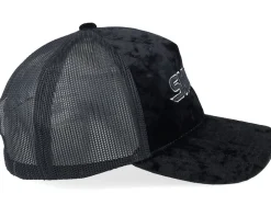 Snusk 3d Black Logo Velvet Black Trucker - Iconic