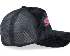Snusk 3d Pink Logo Velvet Black Trucker - Iconic