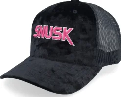Snusk 3d Pink Logo Velvet Black Trucker - Iconic