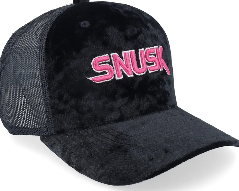 Snusk 3d Pink Logo Velvet Black Trucker - Iconic