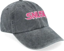 Snusk 3d Pink Logo Washed Black Dad Cap - Iconic