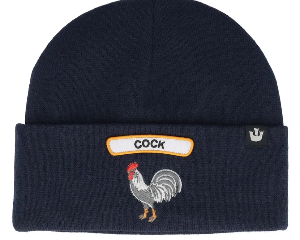 Soft Rock Cock Classic Knits Rocker Icon Emb Navy Cuff - Goorin Bros.